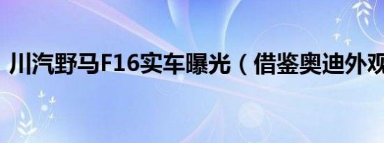 川汽野马F16实车曝光（借鉴奥迪外观设计）