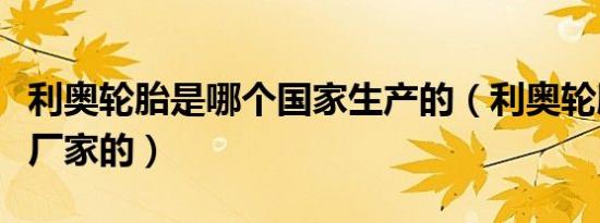 利奥轮胎是哪个国家生产的（利奥轮胎是哪个厂家的）