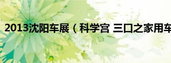 2013沈阳车展（科学宫 三口之家用车推荐）