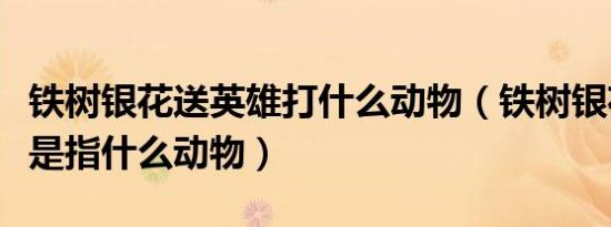 铁树银花送英雄打什么动物（铁树银花送英雄是指什么动物）