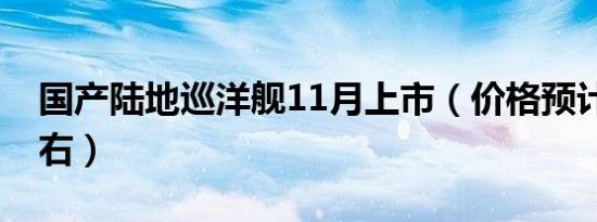 国产陆地巡洋舰11月上市（价格预计45万左右）