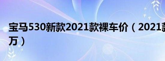 宝马530新款2021款裸车价（2021款仅售46万）