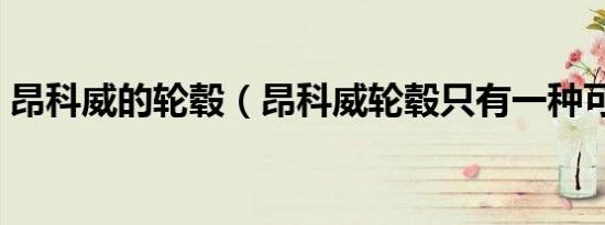 昂科威的轮毂（昂科威轮毂只有一种可选吗）