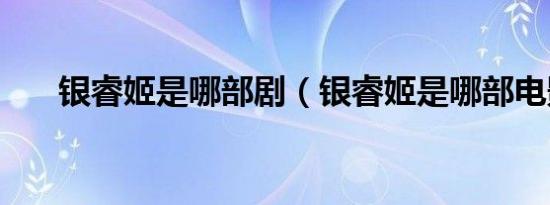 银睿姬是哪部剧（银睿姬是哪部电影）