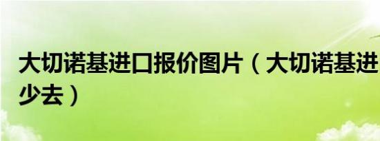大切诺基进口报价图片（大切诺基进口报价多少去）
