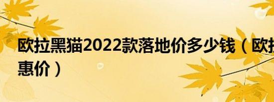 欧拉黑猫2022款落地价多少钱（欧拉黑猫优惠价）