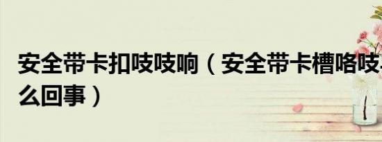安全带卡扣吱吱响（安全带卡槽咯吱异响是怎么回事）