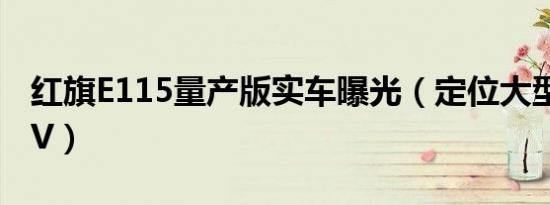 红旗E115量产版实车曝光（定位大型纯电SUV）