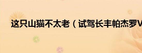 这只山猫不太老（试驾长丰帕杰罗V73）
