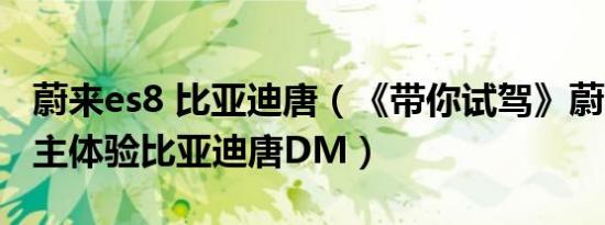 蔚来es8 比亚迪唐（《带你试驾》蔚来ES8车主体验比亚迪唐DM）