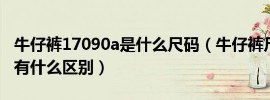 牛仔裤17090a是什么尺码（牛仔裤尺码a和b有什么区别）