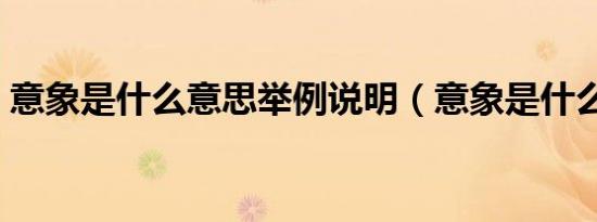 意象是什么意思举例说明（意象是什么意思）