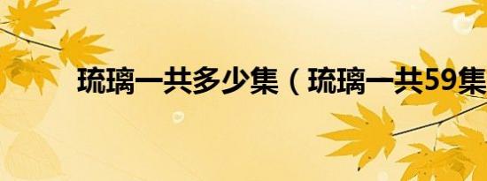 琉璃一共多少集（琉璃一共59集）
