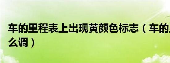 车的里程表上出现黄颜色标志（车的里程表怎么调）