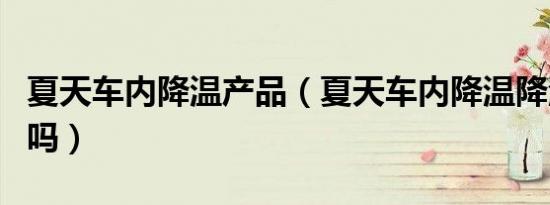 夏天车内降温产品（夏天车内降温降温剂好用吗）