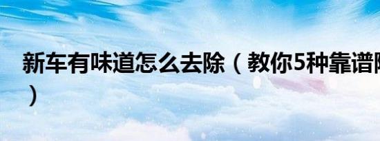 新车有味道怎么去除（教你5种靠谱除味方法）