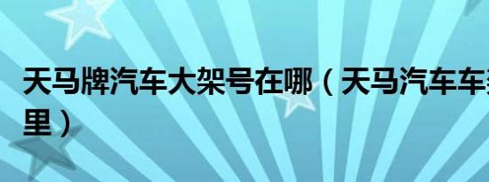 天马牌汽车大架号在哪（天马汽车车架号在哪里）