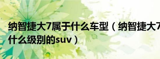 纳智捷大7属于什么车型（纳智捷大7suv属于什么级别的suv）