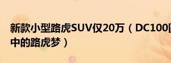 新款小型路虎SUV仅20万（DC100圆你的心中的路虎梦）