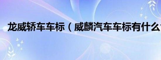 龙威轿车车标（威麟汽车车标有什么含义）