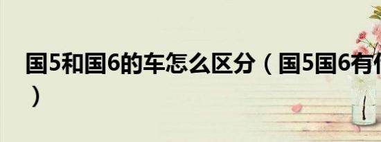 国5和国6的车怎么区分（国5国6有什么区别）