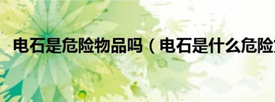 电石是危险物品吗（电石是什么危险货物）