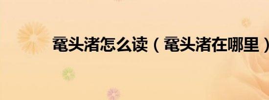 鼋头渚怎么读（鼋头渚在哪里）