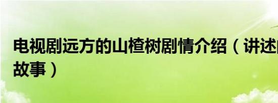 电视剧远方的山楂树剧情介绍（讲述的是什么故事）