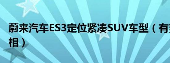 蔚来汽车ES3定位紧凑SUV车型（有望年底亮相）