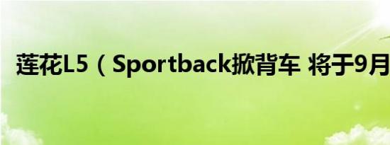 莲花L5（Sportback掀背车 将于9月上市）