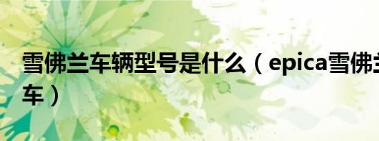 雪佛兰车辆型号是什么（epica雪佛兰是什么车）