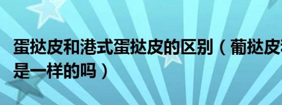 蛋挞皮和港式蛋挞皮的区别（葡挞皮和蛋挞皮是一样的吗）