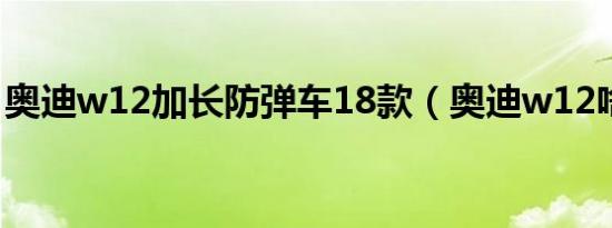 奥迪w12加长防弹车18款（奥迪w12啥意思）
