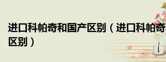 进口科帕奇和国产区别（进口科帕奇和国产的区别）