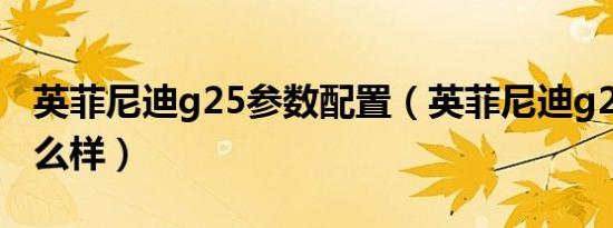 英菲尼迪g25参数配置（英菲尼迪g25参数怎么样）