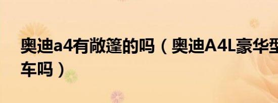奥迪a4有敞篷的吗（奥迪A4L豪华型是敞篷车吗）