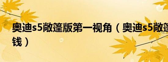 奥迪s5敞篷版第一视角（奥迪s5敞篷版多少钱）