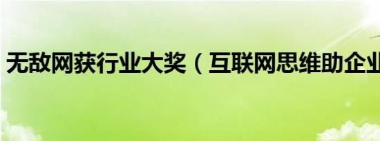 无敌网获行业大奖（互联网思维助企业运营）