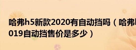 哈弗h5新款2020有自动挡吗（哈弗h5新款2019自动挡售价是多少）