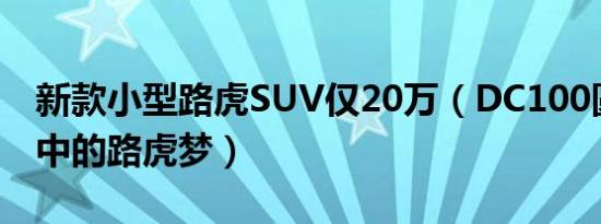 新款小型路虎SUV仅20万（DC100圆你的心中的路虎梦）