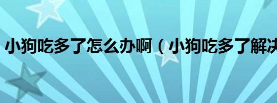 小狗吃多了怎么办啊（小狗吃多了解决方法）