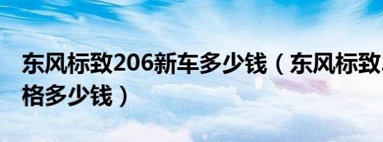 东风标致206新车多少钱（东风标致206cc价格多少钱）
