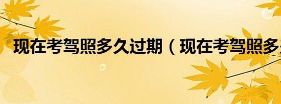 现在考驾照多久过期（现在考驾照多少钱）