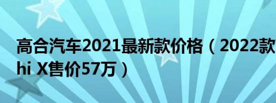 高合汽车2021最新款价格（2022款高合HiPhi X售价57万）