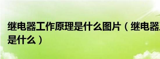 继电器工作原理是什么图片（继电器工作原理是什么）
