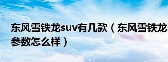 东风雪铁龙suv有几款（东风雪铁龙suv车型参数怎么样）