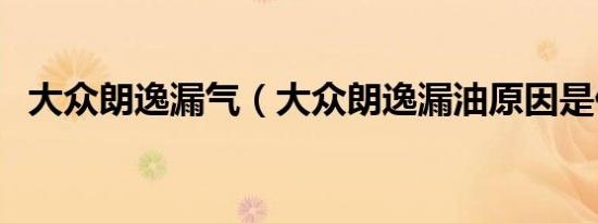 大众朗逸漏气（大众朗逸漏油原因是什么）