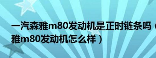 一汽森雅m80发动机是正时链条吗（一汽森雅m80发动机怎么样）