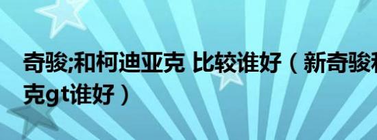 奇骏;和柯迪亚克 比较谁好（新奇骏和柯迪亚克gt谁好）