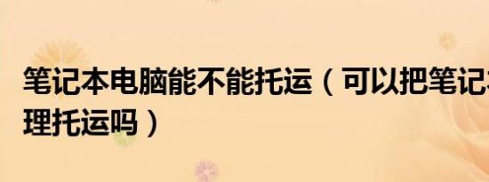 笔记本电脑能不能托运（可以把笔记本电脑办理托运吗）